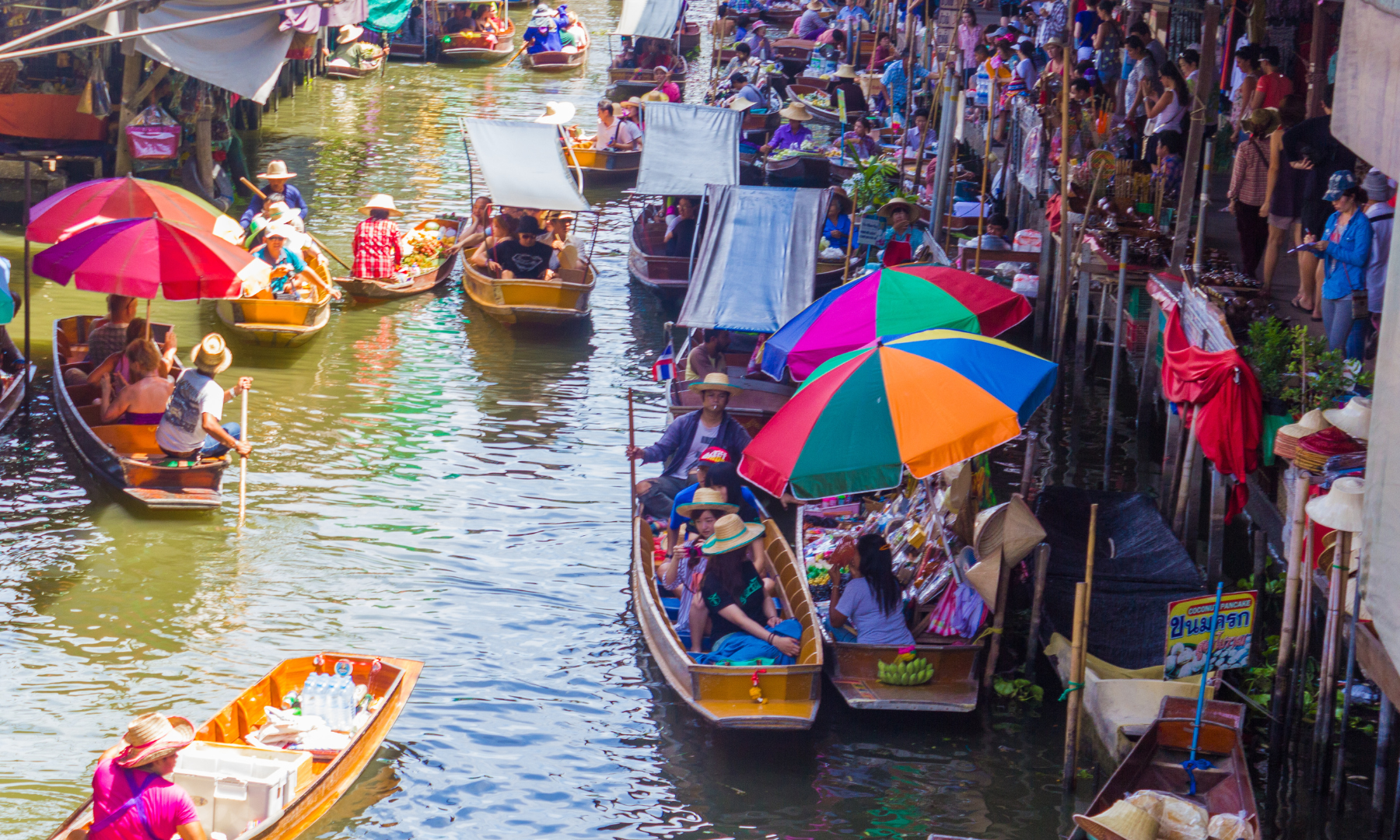 ダムヌンサドゥアック水上マーケット 到着